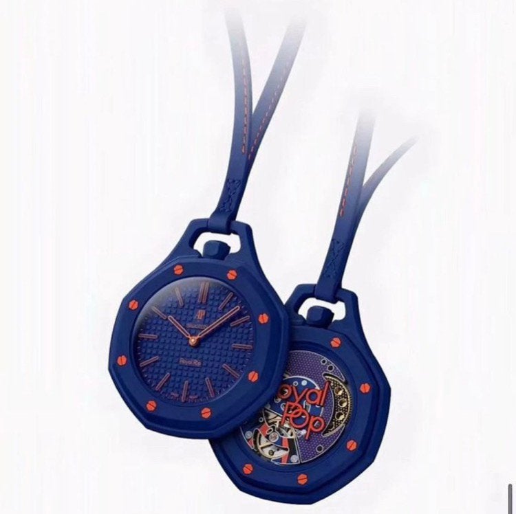 AP x Swatch Royal Pop Orenji Hachi (Donkerblauw / Oranje), Verzenden, Zakhorloge, Swatch