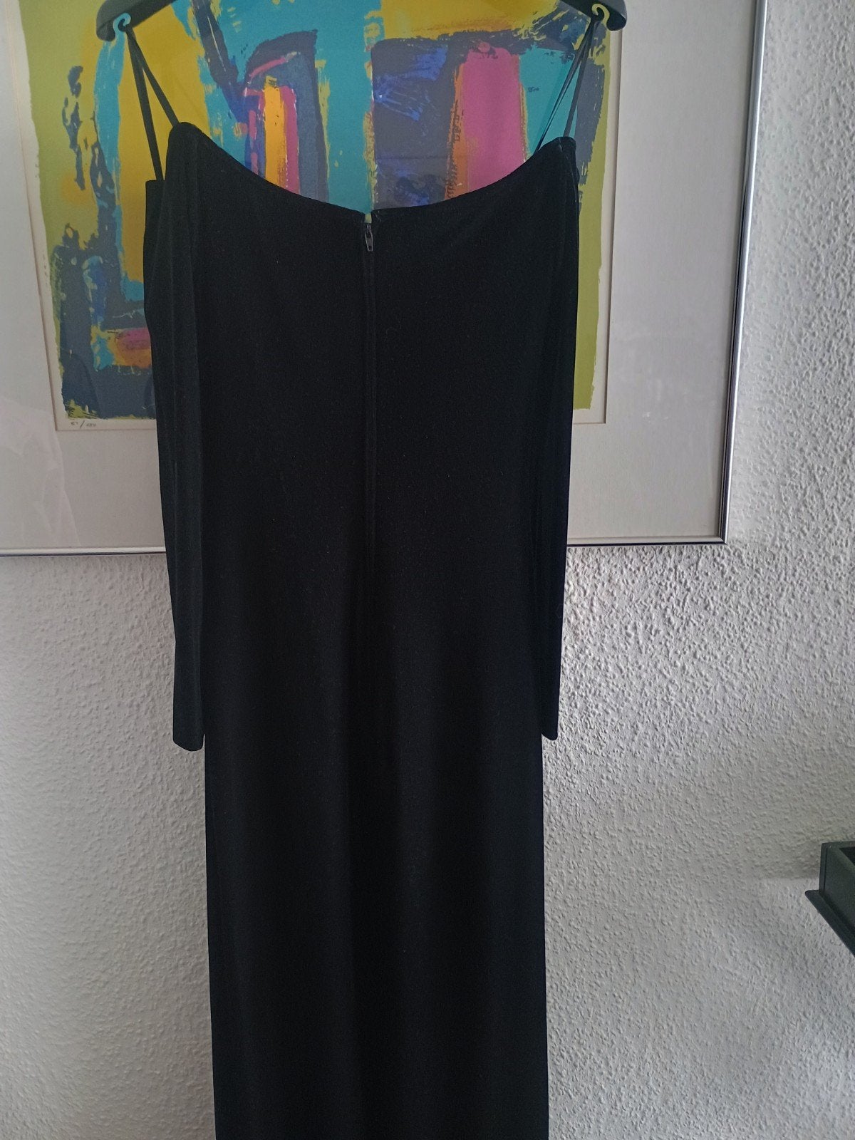 Robe longue sans bretelles en velours noir S, Enlèvement ou Envoi, Taille 36 (S), Comme neuf, Max