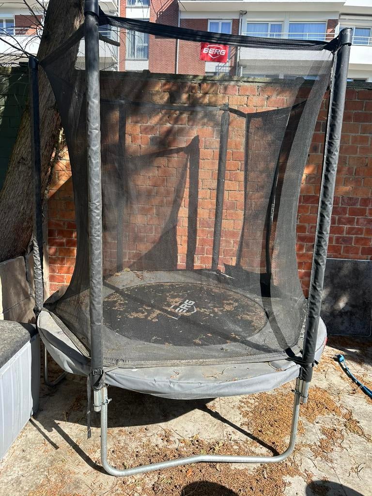BERG - FAVORIT REGULAR 200 GREY + SAFETY NET COMFORT, Kinderen en Baby's, Speelgoed | Buiten | Trampolines, Ophalen, Zo goed als nieuw