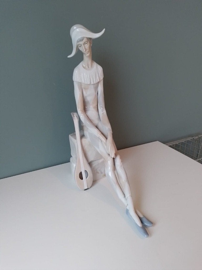 Beeld Lladro 'Sad Harlequin', Verzamelen, Ophalen of Verzenden, Gebruikt, Overige typen