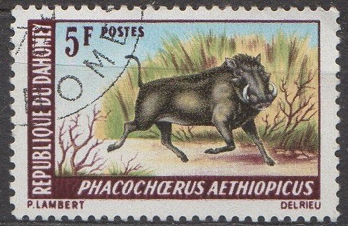 Dahomey - Vlakvarken - 1969, Postzegels en Munten, Postzegels | Afrika, Ophalen of Verzenden, Gestempeld
