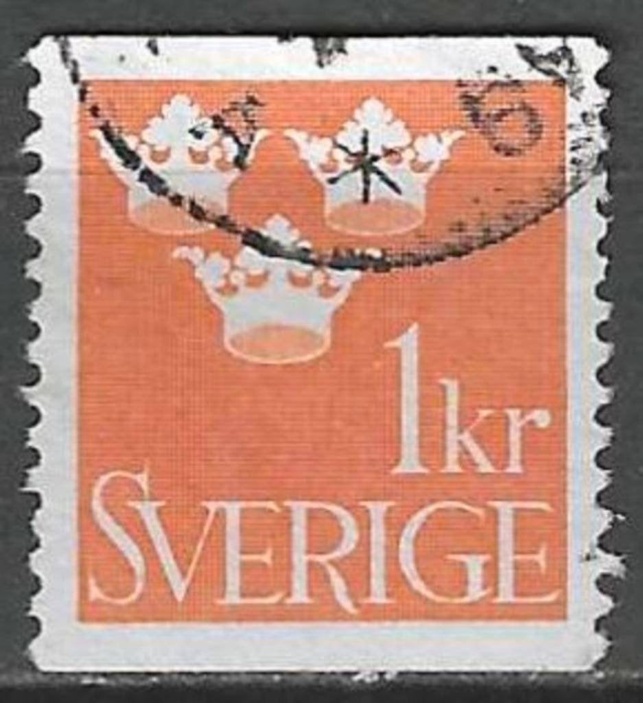 Suède 1938-1942 - Yvert 269 - Trois couronnes nuérotée (ST), Envoi, Suède, Affranchi
