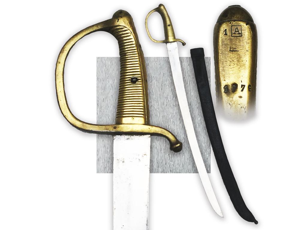 🚨ABL : Sabre briquet BELGE troupe, 1. A. 1776. Artillerie, Enlèvement, Armée de terre, Épée ou sabre