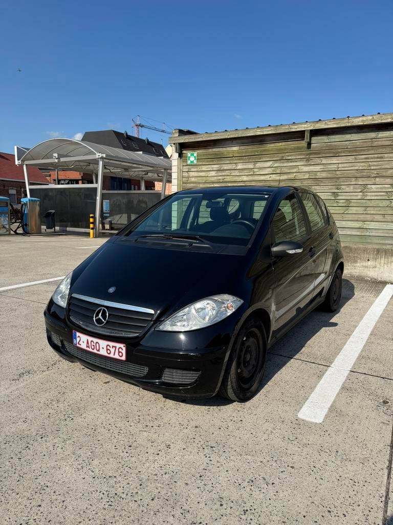 Mercedes A170 benzine 2005, Auto's, Mercedes-Benz, Voorwielaandrijving, Stof, Zwart, Elektrische ramen