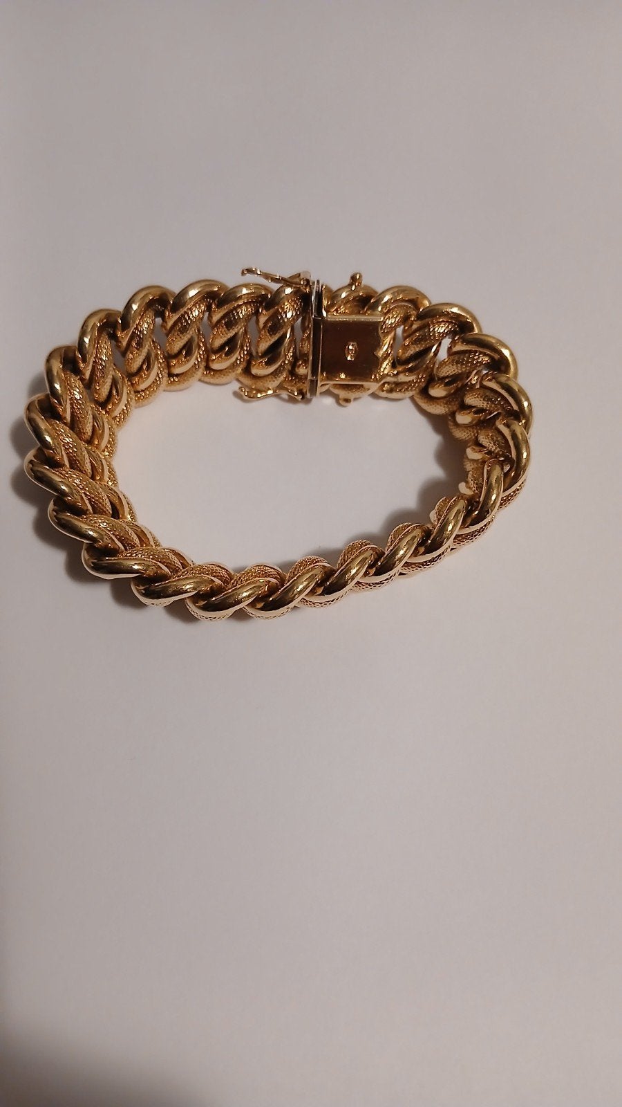 bracelet en or 18k maille American             **prix fixe**, Bijoux, Sacs & Beauté, Bracelets, Enlèvement, Or, Or