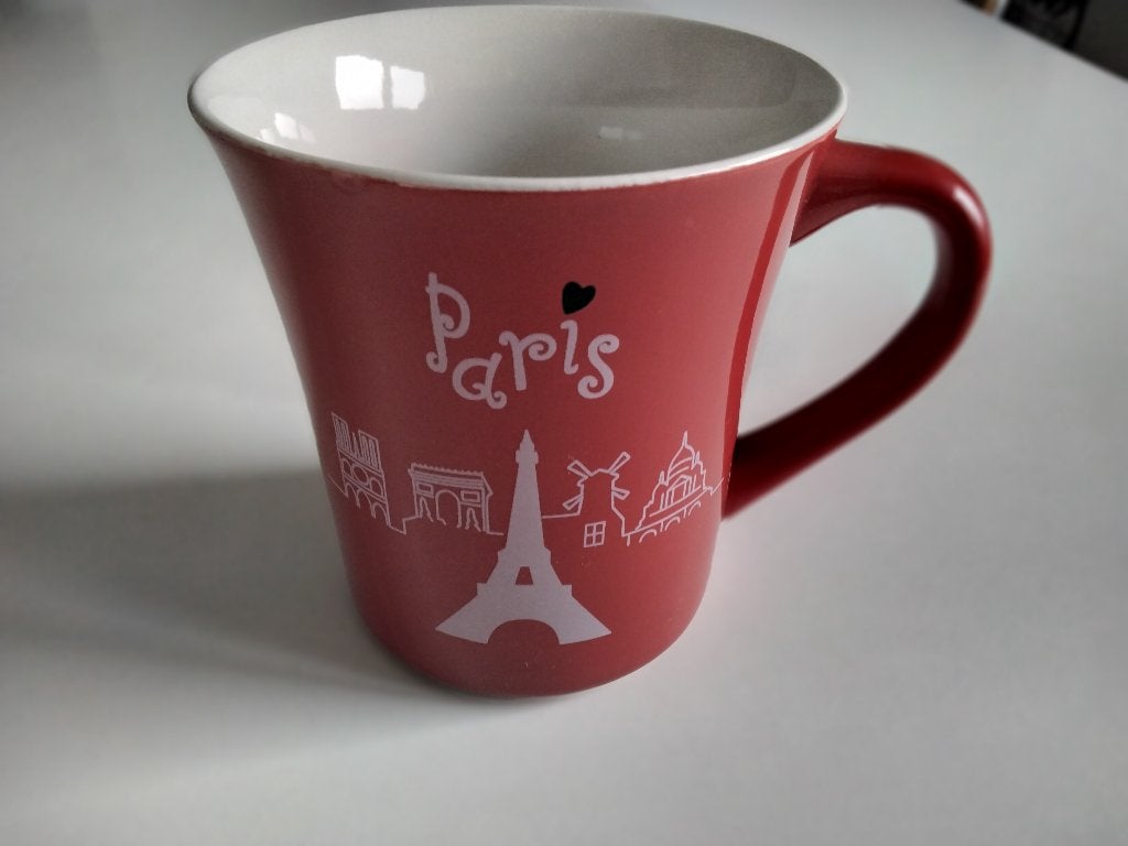 geëmailleerde keramische mok Paris New Tours/Eiffeltoren, Verzamelen, Ophalen of Verzenden, Zo goed als nieuw