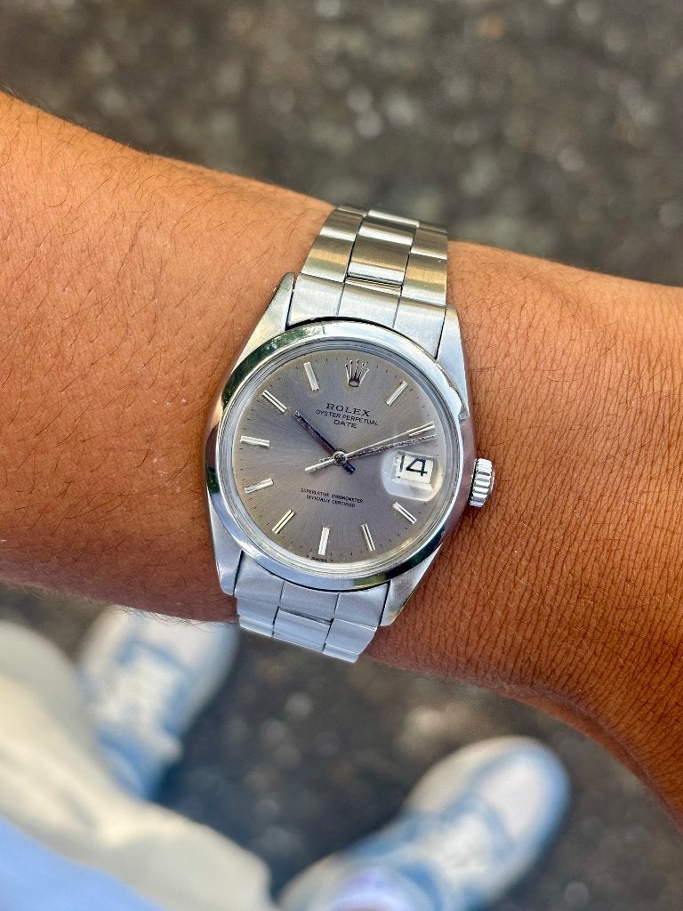 Rolex Date 1500, Handtassen en Accessoires, Horloges | Heren, Gebruikt, Polshorloge, Rolex, Staal, Staal, Ophalen