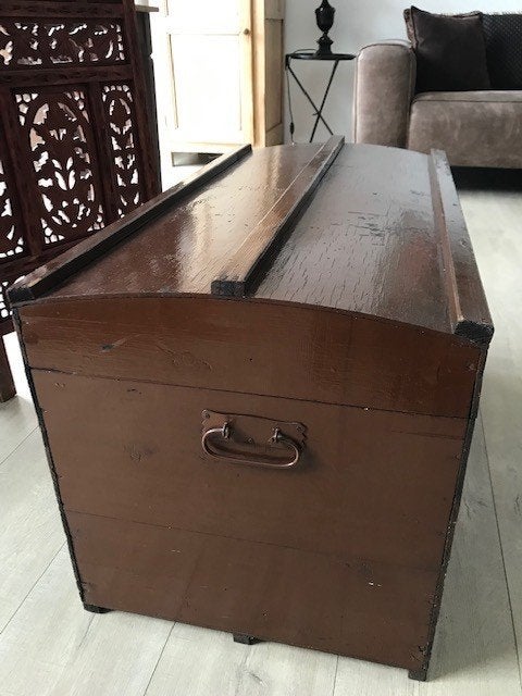 Houten koffer/kist, Huis en Inrichting, Woonaccessoires | Kisten, Ophalen, Gebruikt