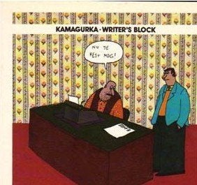boek: Kamagurka - writer's block, Boeken, Eén stripboek, Ophalen of Verzenden, Gelezen