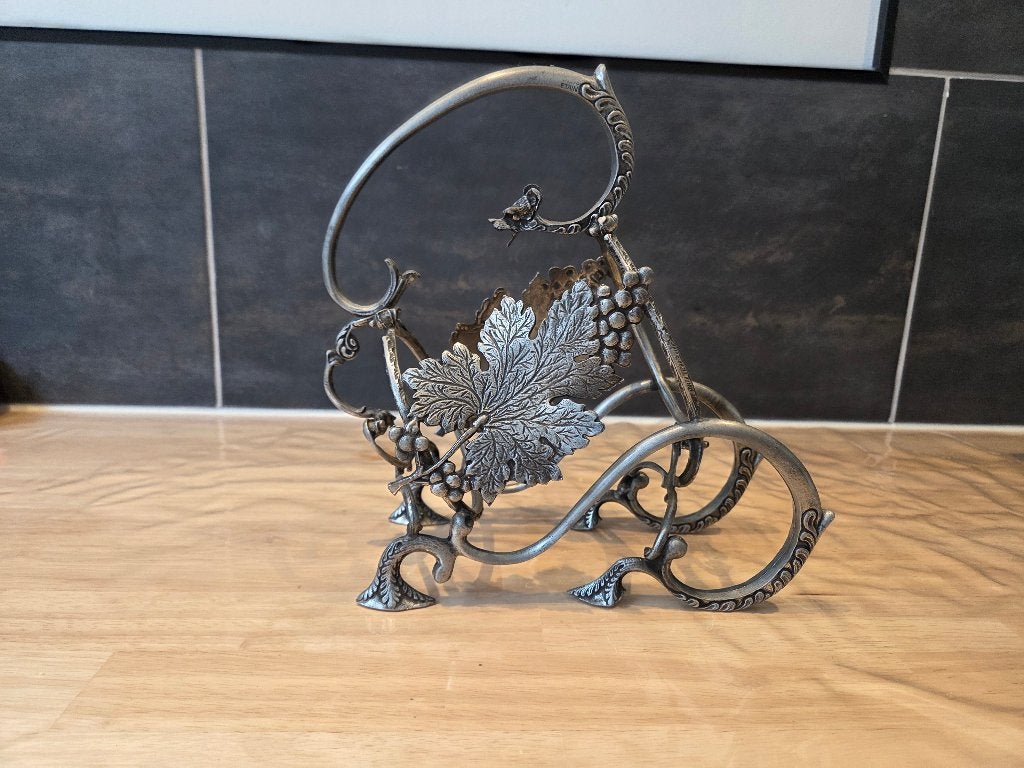 Porte bouteille vin en étain, Maison & Meubles, Enlèvement, Comme neuf, Métal, Moins de 5 bouteilles