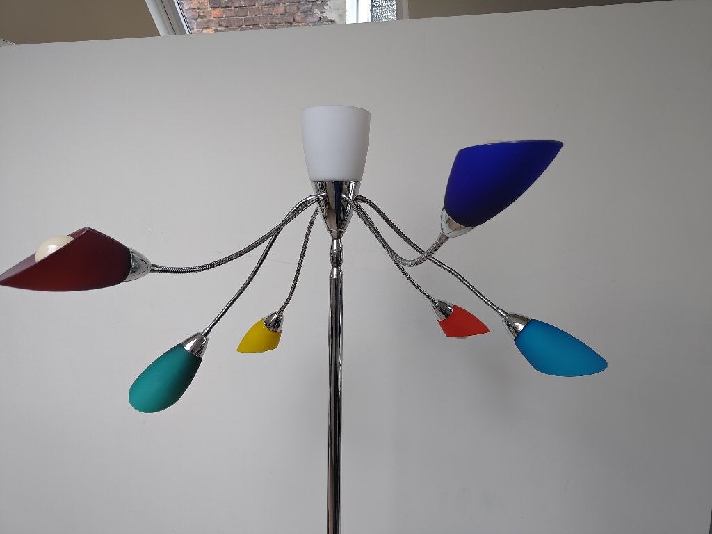 Vloerlamp „Poli Po” — Italië, jaren 90 — Murano-glas, Antiek en Kunst, Curiosa en Brocante, Ophalen