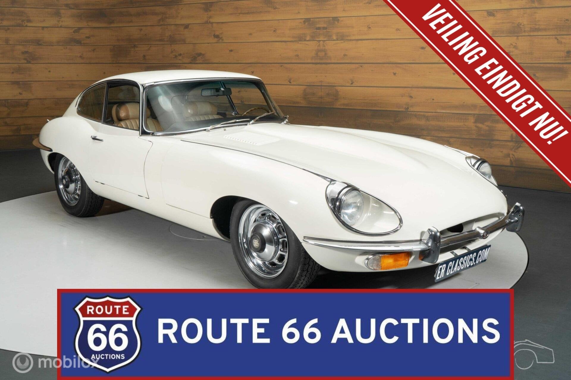 Jaguar E-Type Series 2 Coupe | 1969 | Route 66 Auctions, Auto's, Oldtimers, Bedrijf, Te koop, Jaguar, Benzine, Overige carrosserie