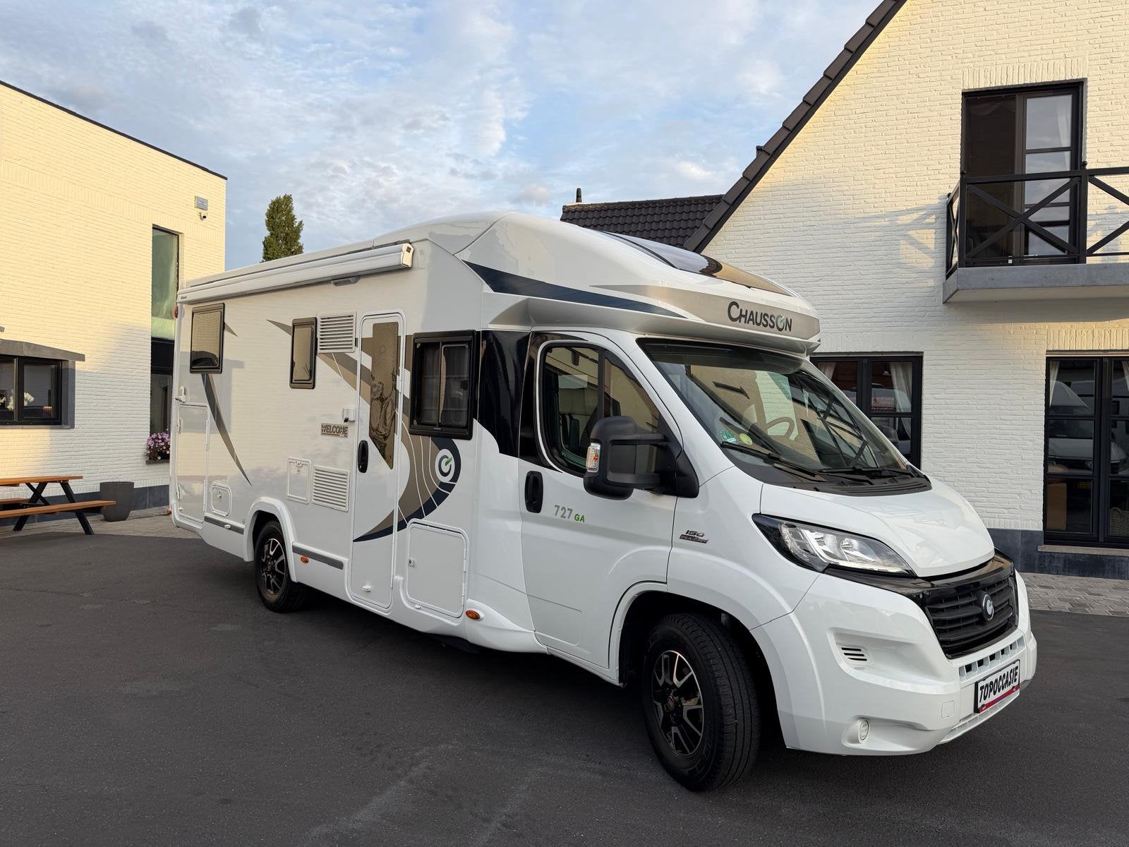 Fiat Ducato Chausson 727 GA, Caravans en Kamperen, Ringverwarming, Fiat, Douche, Half-integraal