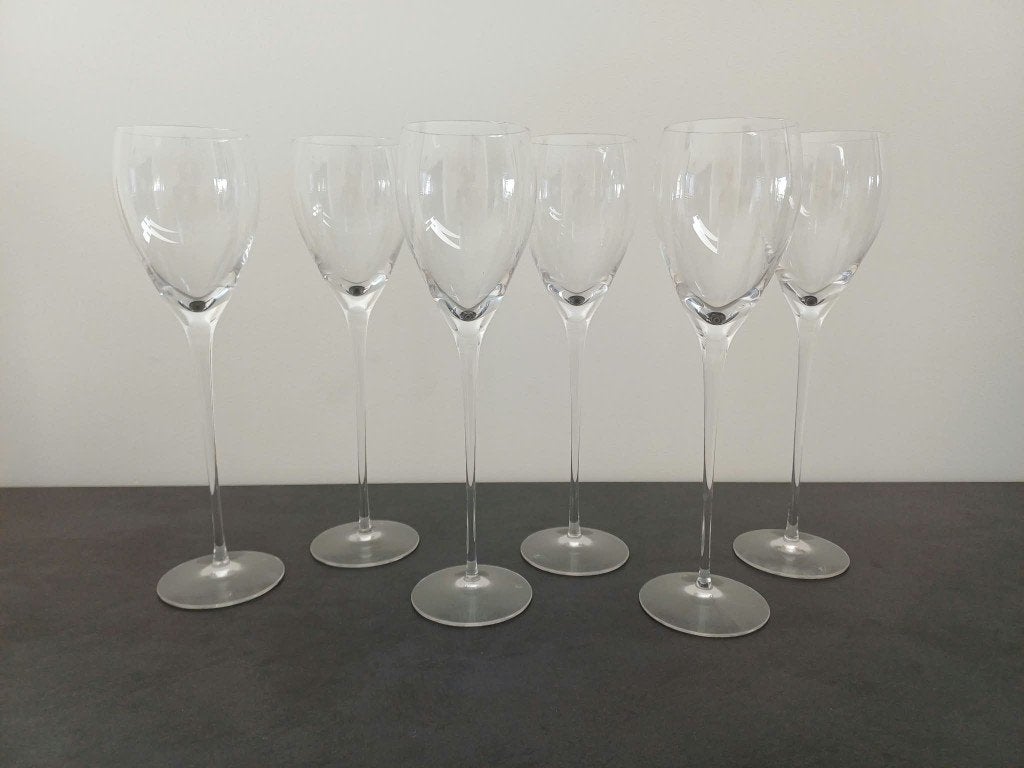 6 hoge wijn/champagneglazen, Collections, Enlèvement, Neuf, Champagne