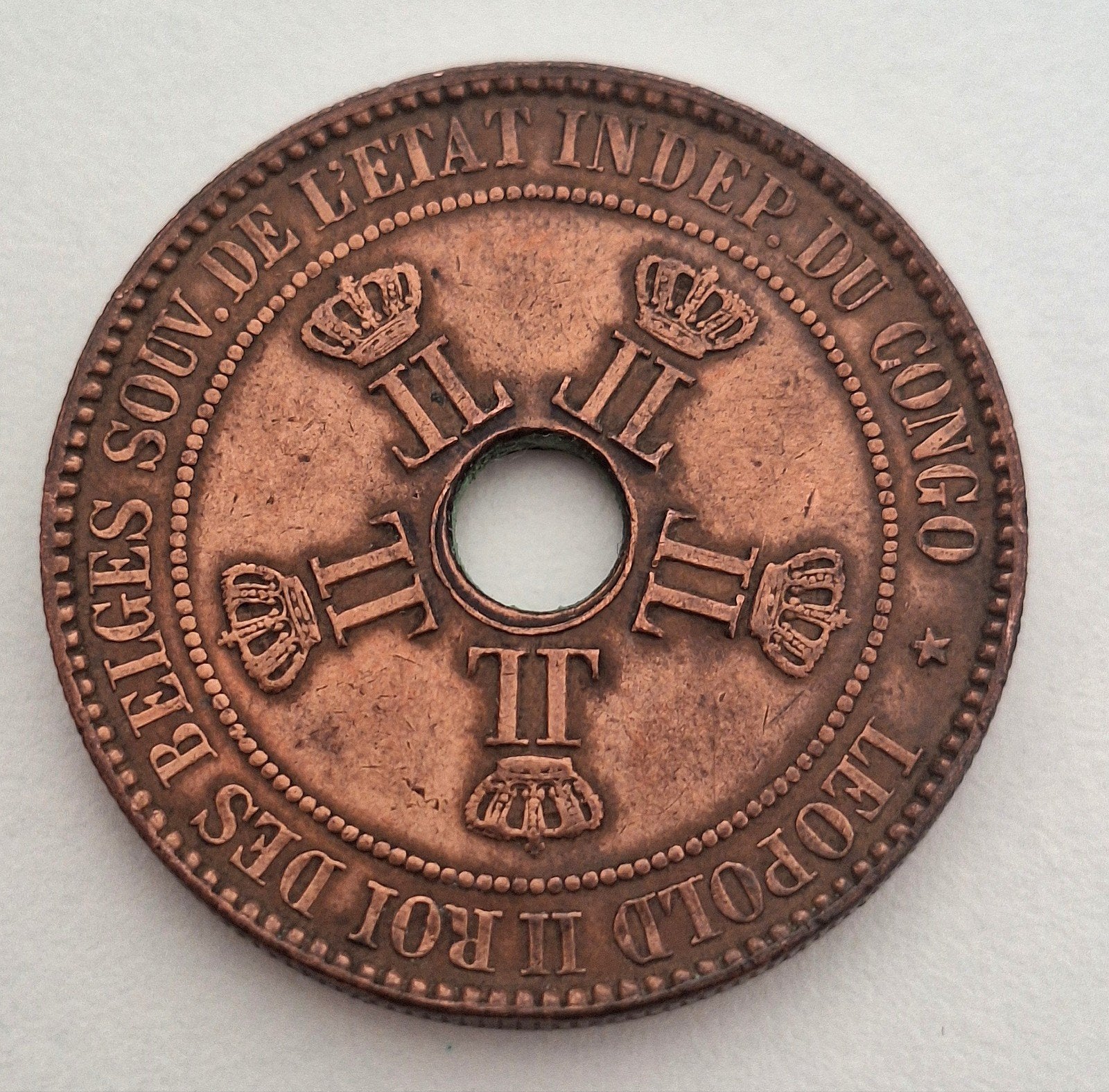 10 centimes congo belge 1888 top qualite, Timbres & Monnaies, Enlèvement ou Envoi