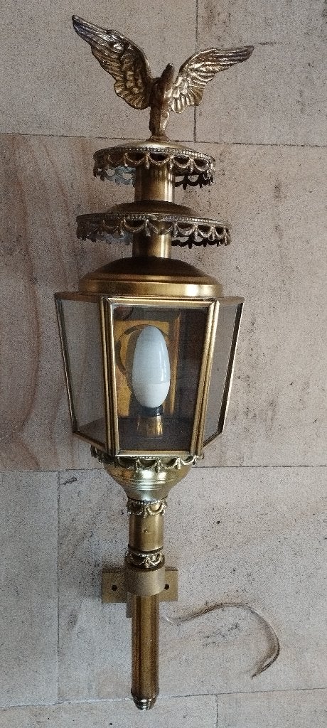 Koetslamp in massief koper, Antiek en Kunst, Ophalen