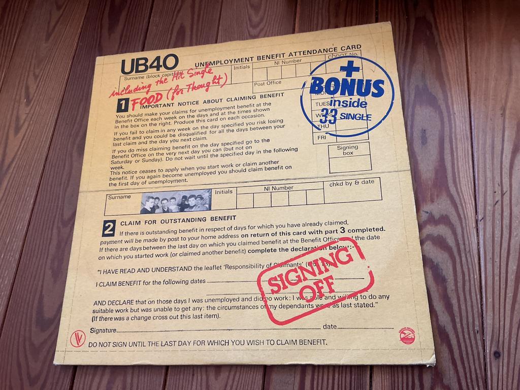 LP (+ bonus single) UB40 - signing off, Ophalen of Verzenden, Gebruikt