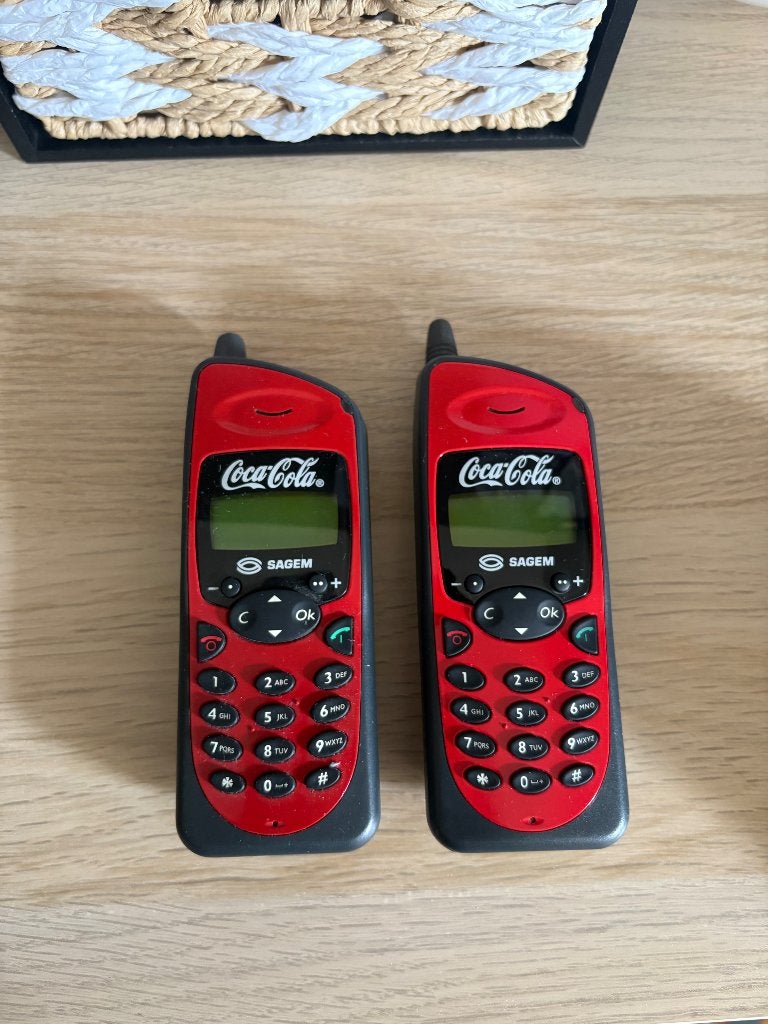 2x Coca-Cola Sagem telefoon vintage, Ophalen of Verzenden, Zo goed als nieuw, Overige typen