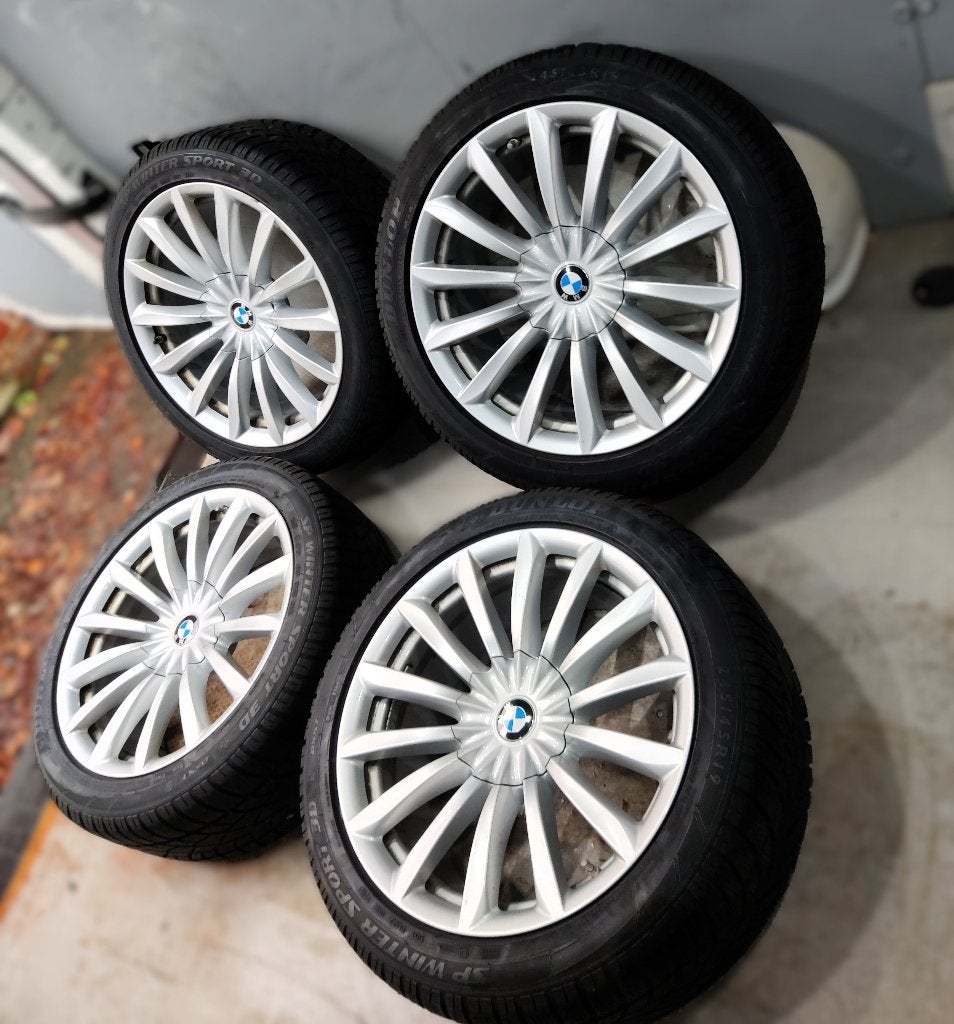 19 inch BMW velgen met winterbanden, Autos : Pièces & Accessoires, Pneus & Jantes, Neuf, Pneus et Jantes, Véhicule de tourisme