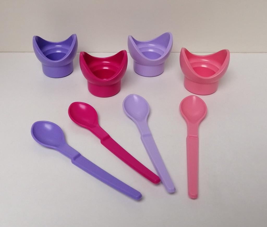 Tupperware™ Eierdopjes x 4 « Classic2000 » roze et paars, Verzenden, Nieuw, Paars, Overige typen