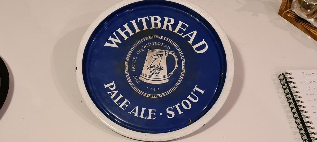 whitebread pale ale stout Emaille plateau bierplateau, Verzamelen, Ophalen of Verzenden