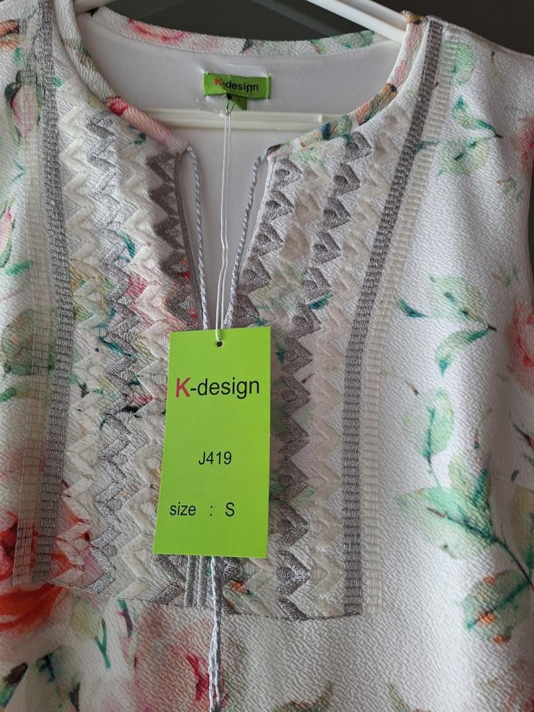 K-design zomerjurk roze bloemen, Ophalen of Verzenden, Zo goed als nieuw, Roze