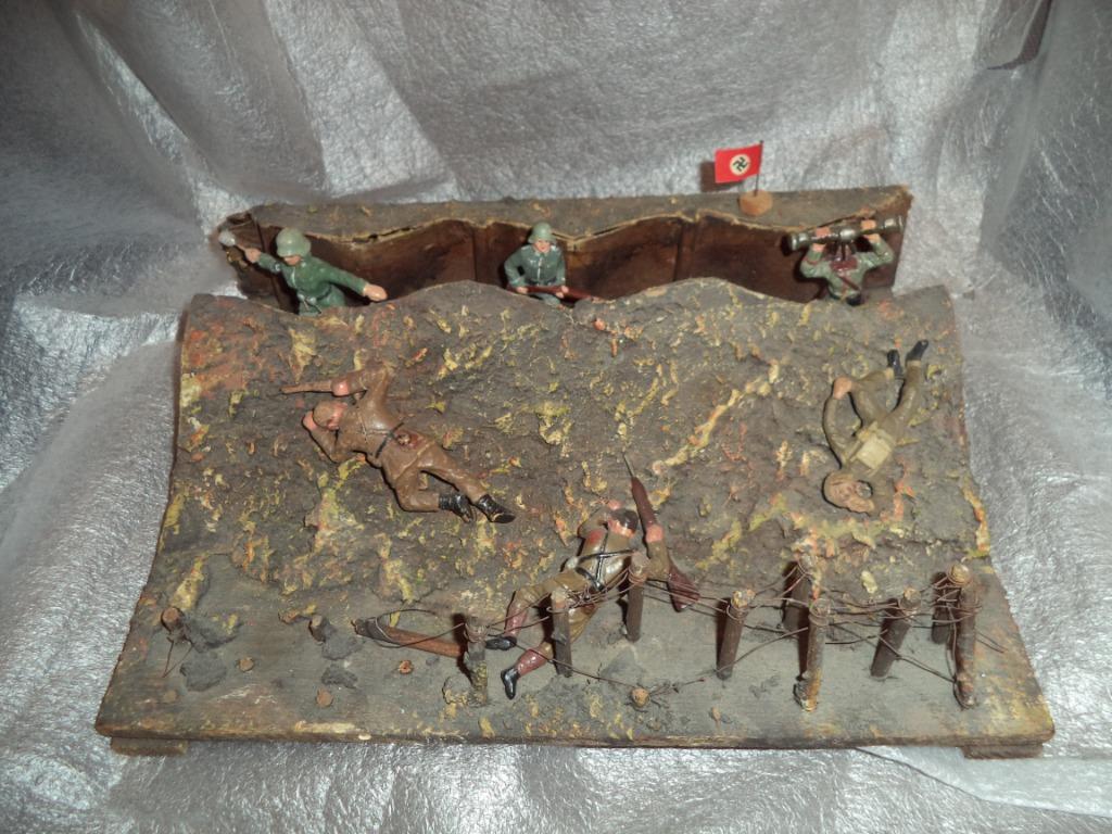 Elastolin Lineol diorama, duitse stelling, Ophalen of Verzenden