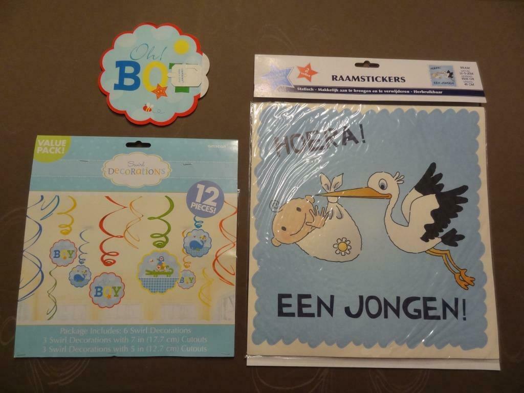 Pakketje geboorte versiering jongen, Kinderen en Baby's, Overige Kinderen en Baby's, Zo goed als nieuw, Ophalen of Verzenden