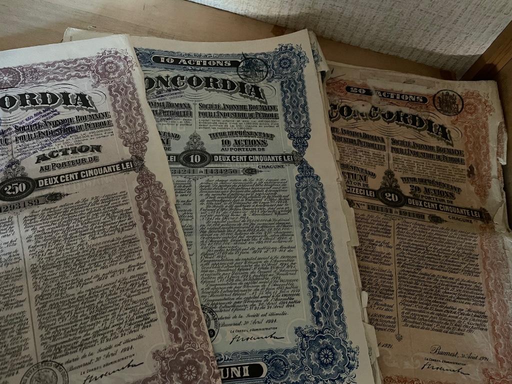 Oude Roemeense obligaties, aandelen “Concordia”, Ophalen of Verzenden, 1920 tot 1950, Obligatie of Lening