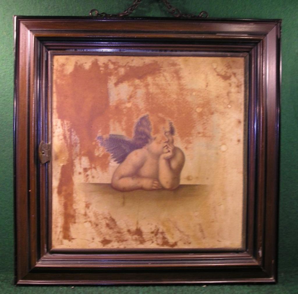 ANCIEN TRYPTIQUE/MIROIRS CERCLAGE EN BOIS, Enlèvement ou Envoi