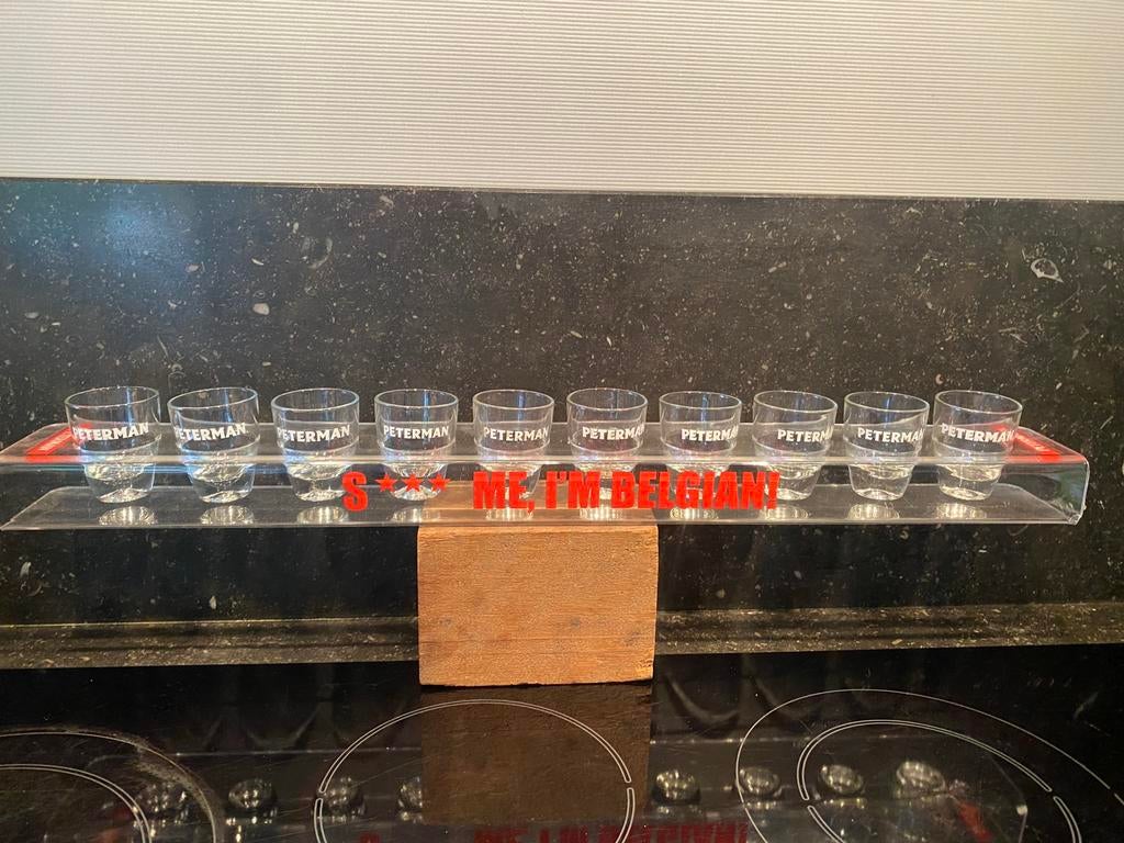 Peterman jenever + 10 glaasjes, Enlèvement ou Envoi, Comme neuf