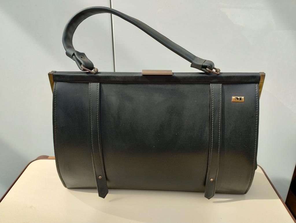 Vintage handtas M, Enlèvement, Utilisé, Noir, Sac à main
