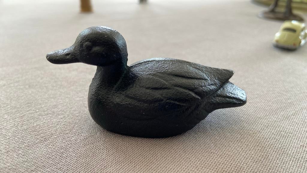 Canard en fonte eend gietijzer, Verzamelen, Ophalen of Verzenden, Zo goed als nieuw, Dier