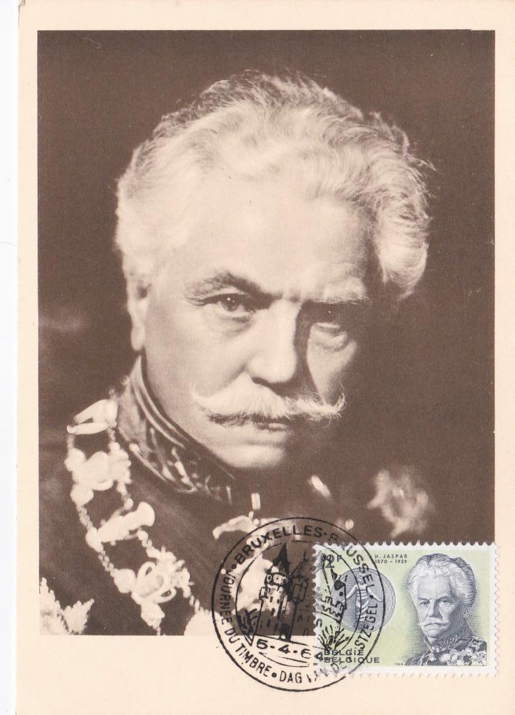 Herdenkingskaart - Henri JASPAR - 1964 met idem postzegel, Timbres & Monnaies, Timbres | Timbres thématiques, Affranchi, Autres thèmes