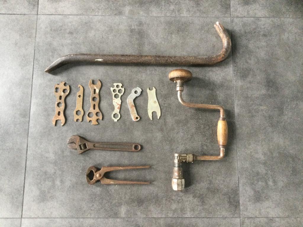 Set oud gereedschap, Doe-het-zelf en Bouw, Gereedschap | Handgereedschap, Ophalen of Verzenden, Gebruikt