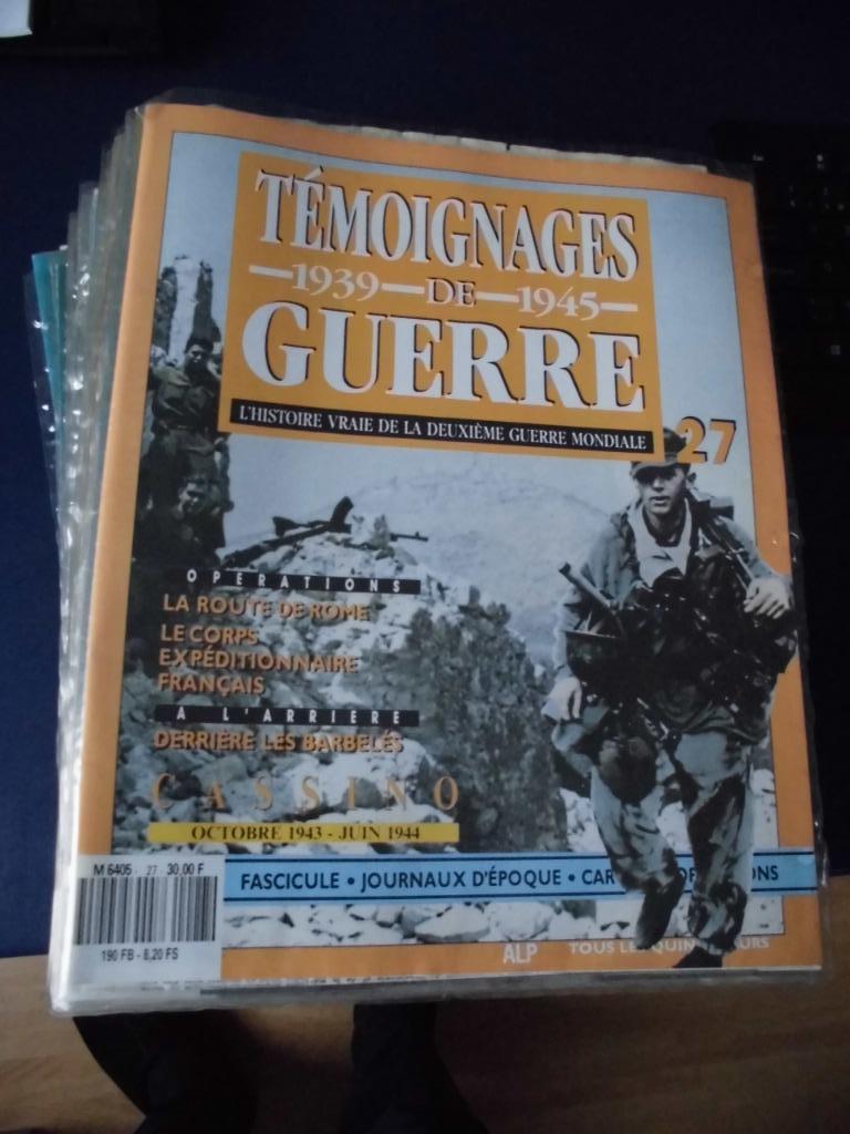 Témoignages de Guerre, 25 numéros WOII, magazine 1990, Collections, Enlèvement ou Envoi, 1940 à 1960, Journal ou Magazine