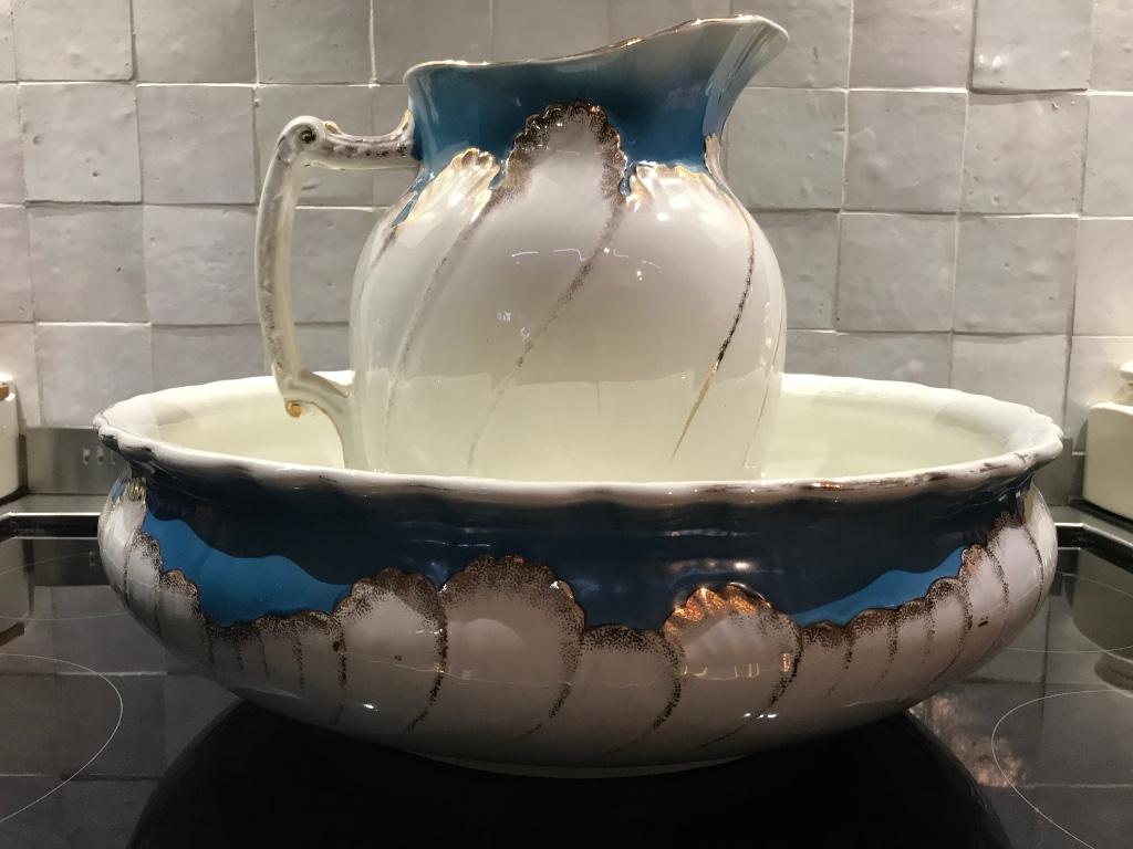 Wasteil en -kan uit grootmoederstijd - brocante, Antiek en Kunst, Ophalen