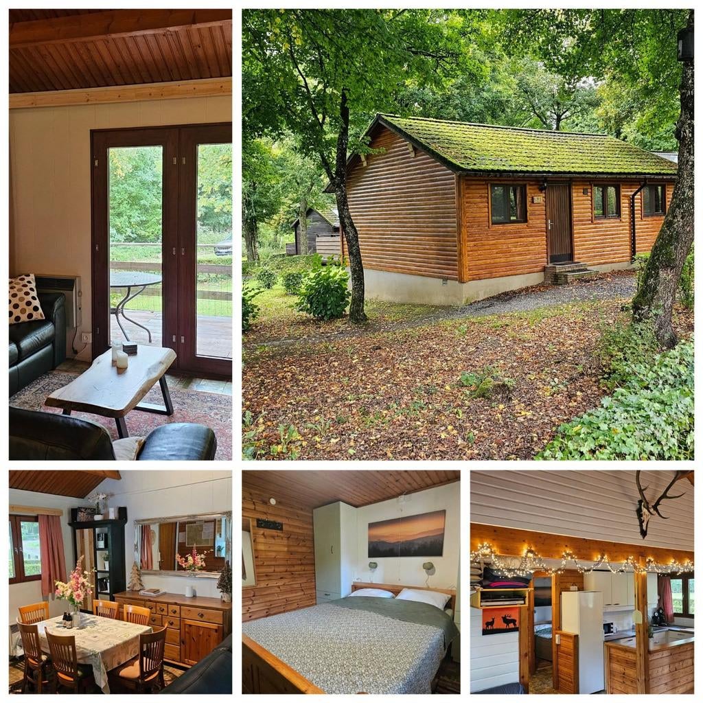 Te huur 4 persoons houten chalet in de Belgische Ardennen, Propriétaire, Campagne, 4 personnes, 2 chambres