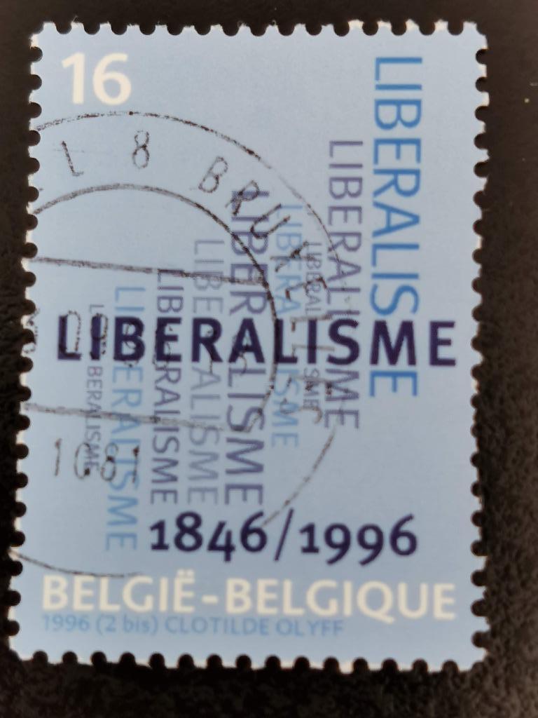 Belgie 1996 - 150 jaar liberale partij in België, Postzegels en Munten, Postzegels | Europa | België, Ophalen of Verzenden, Gestempeld