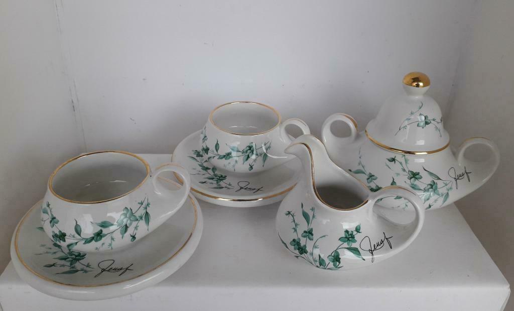 Koffieservies Porselein - Pate de France - Ker Vitrex, Ophalen of Verzenden, Zo goed als nieuw, Overige stijlen, Kop(pen) en/of Schotel(s)