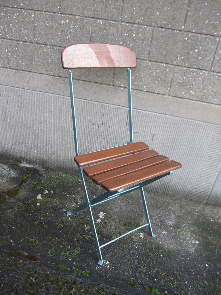 Chaise de café entièrement restaurée, Enlèvement, Comme neuf, Bois de teck
