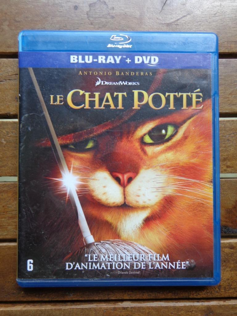 )))  Bluray et DVD  Le Chat Potté  //  Dreamworks  (((, Enlèvement ou Envoi, Utilisé, Dessins animés et Film d'animation