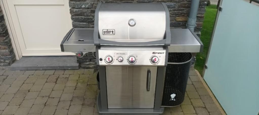 Barbecue Weber inox, Tuin en Terras, Gasbarbecues, Ophalen, Zo goed als nieuw, Weber