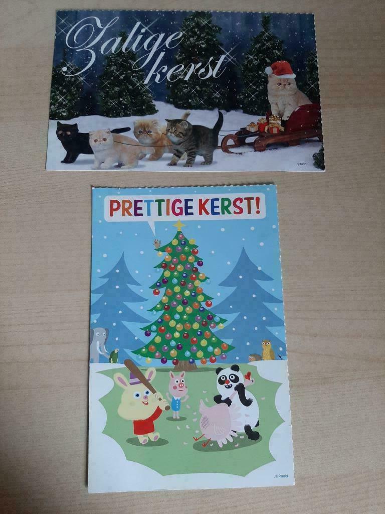 Postkaart kerstkaart wenskaart Humo Jeroom, Enlèvement ou Envoi, Non affranchie