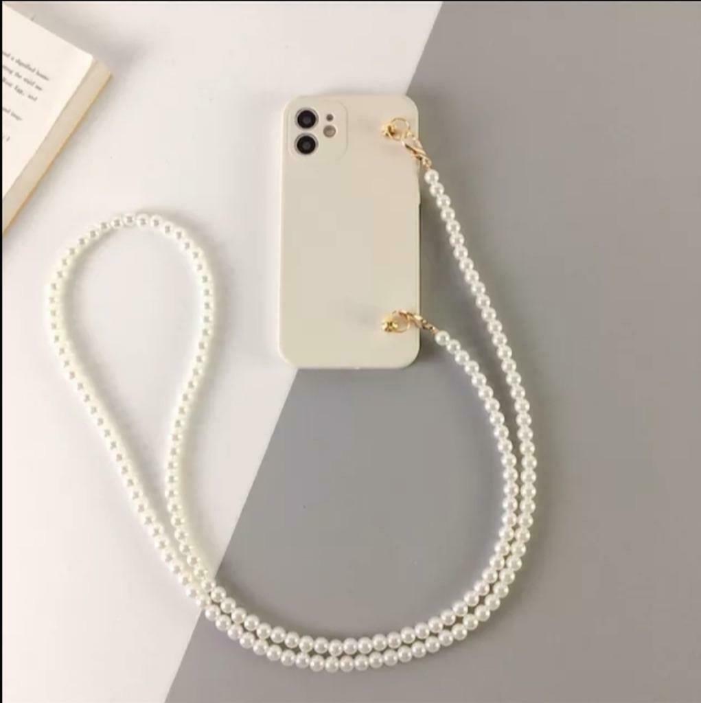 Ketting hoesje Case voor Iphone 11 Iphone 12 Parelketting sh, Telecommunicatie, Ophalen of Verzenden, Nieuw, IPhone 12, Frontje of Cover