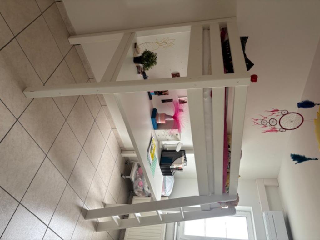Hoogslaper in zeer goede staat, Huis en Inrichting, Slaapkamer | Bedden, Ophalen, 100 cm, Eenpersoons, Zo goed als nieuw