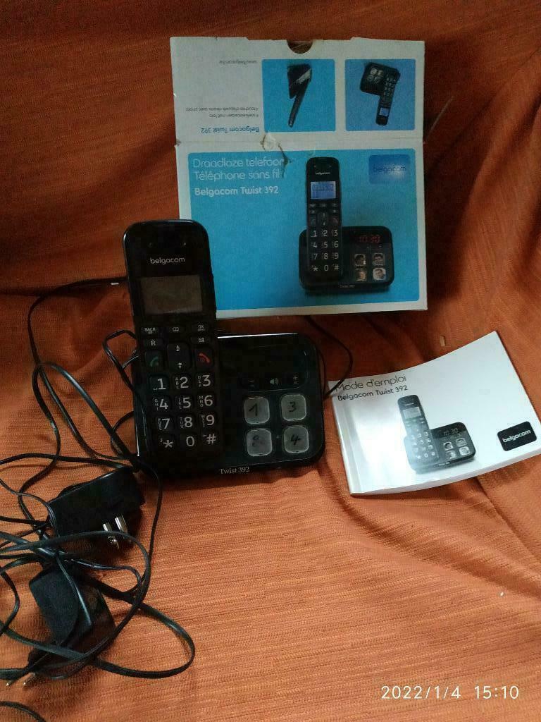 Téléphone sans fil belgacom Twist grandes touches, Enlèvement ou Envoi, Comme neuf