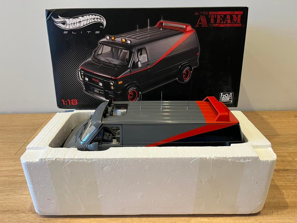 1:18 hotwheels elite a-team gmc vandura 1/18, Hobby en Vrije tijd, Ophalen of Verzenden, Zo goed als nieuw