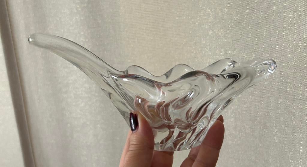 Daum coupelle vide-poche cristal translucide, Antiquités & Art, Enlèvement ou Envoi