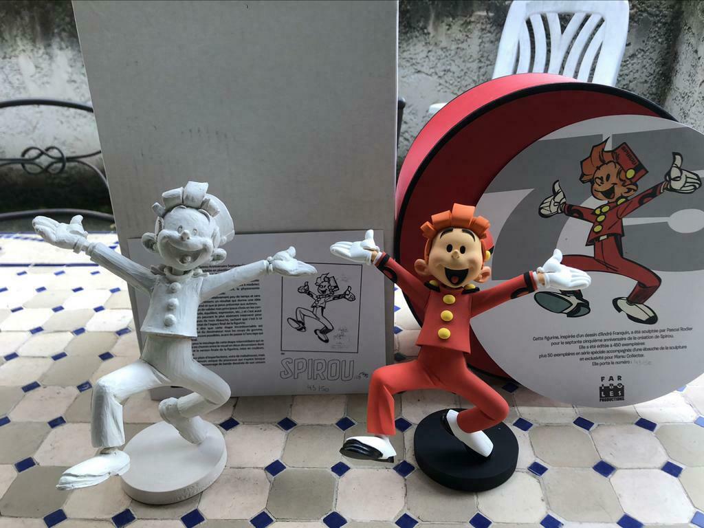 Statue Fariboles Spirou 75 eme anniversaire exclu - 50 ex, Collections, Utilisé, Autres types